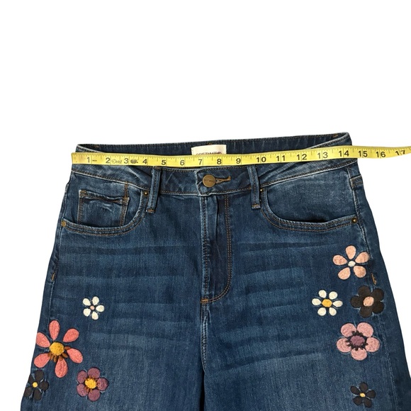 NWOT, Driftwood Mona X Boogie Nights High Rise Floral Embroidered Flare Jeans - Picture 11 of 16